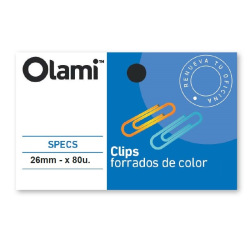 Broches Clip Olami Plástico Color 26mm x 80 un. 807011