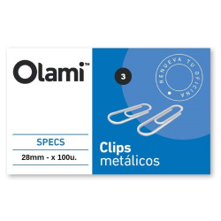 Broches Clip Olami N°3 28mm x 100 un. MT205