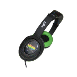 Auricular (NSAU40V) vincha con micrófono verde, ideal PS4