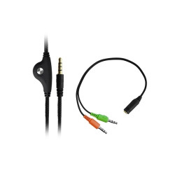 Auricular (NSAU40V) vincha con micrófono verde, ideal PS4