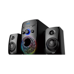 Parlante multimedia 2.1 (NSPAM21L) con FM, Bluetooth, MP3 y luces