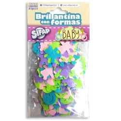 Brillantina Sifap c/Forma Baby x 5 Motivos