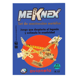 Meknex - Juego Didáctico de Encastre Avión de 71 piezas