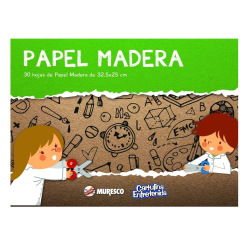 Block Cartulina Entretenida Muresco N5 x 30 hojas Papel Madera