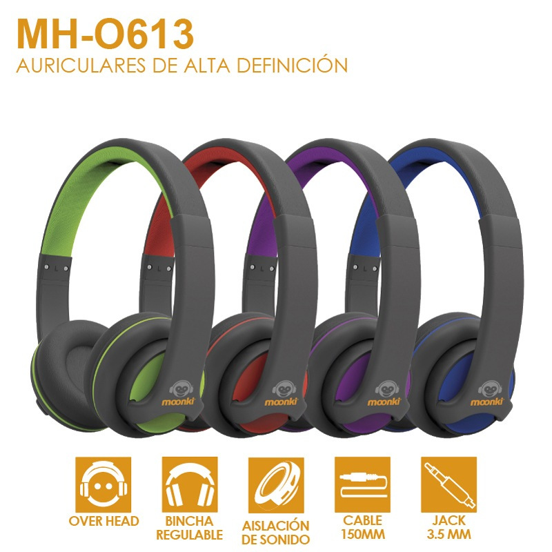 Auriculares inalambricos con microfono moonki hook-ear deportivos mh-h616bt  red