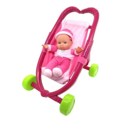 Cymax - Bebé Poppi de vacaciones con carrito