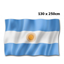 Bandera Argentina Emblemas Argentinos 130 x 250cm con Sol