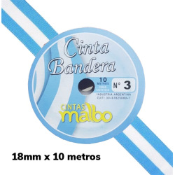 Cinta Argentina Emblemas Argentinos N3 18mm x 10mts