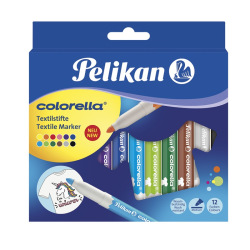 Marcador Pelikan Colorella Textil x 12 Colores