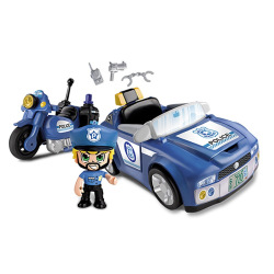 Cf-Pinypon Action Auto+Moto+ Figura Policia 4495