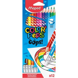 Lápiz Maped 832812 Colorpeps Borrable X12 Colores