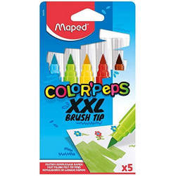 Marcador Maped 844705 Color Peps Brush X5 Colores Xxl