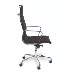 Silla De Oficina Rolic Ejecutiva Aluminium Alta Negra