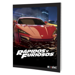 Cuaderno Mooving Rapido Y Furios T/F 16 x 21 x 48 hojas