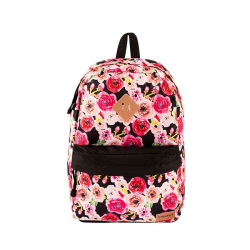 Mochila Talbot Estampada 43.5cm Black Flowers 35651