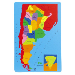Mapa Argentina División Política 320 de goma eva