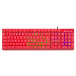 Combo Gamer Noga Teclado/Mouse/Auric/Pad Rojo Nkb-413