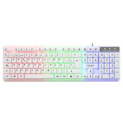 Combo Gamer Noga Teclado/Mouse/Auric/Pad Blanco Nkb-413