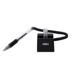Bolígrafo Deli C/Base Negro Gel 40174