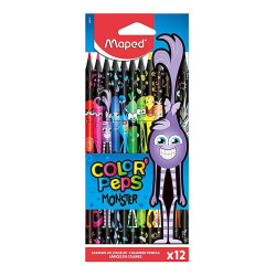 Lapiz Maped 862612 Color Peps Black Monster X12 Col