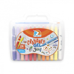 Crayón Ezco Gel X24 Colores +Pincel