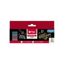 Marcador Filgo Brush 035 X6 Metalizados Bsh35-E6
