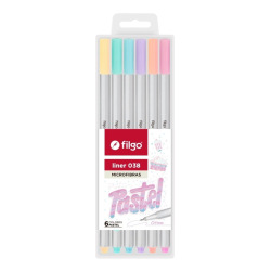 Microfibra Filgo Liner 038 0.4 X6 Pastel L38-E6-Past