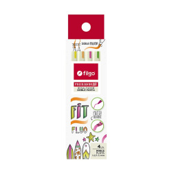 Resaltador Filgo Creativo Doble Punta/F X4 Fluo Mtlfit