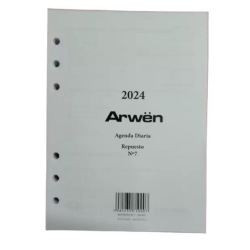 Repuesto Agenda Arwen N7 14x19 Diaria 2024