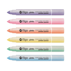 Marcador Filgo Pinto Jumbo Pastel X6 Cmj-E6-Pas