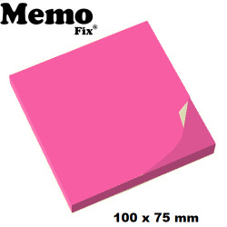 Nota Autoadhesiva Memo Fix 75 x 75 mm Rosa Neonx 80 hojas 603