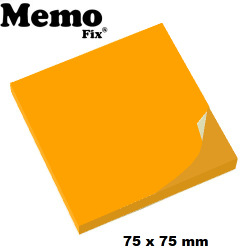 Nota Autoadhesiva Memo Fix 75 x 75 mm Naranja Neon x 80 hojas 603