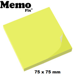 Nota Autoadhesiva Memo Fix 75 x 75 mm Amarillo Neon x 80 hojas 603