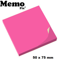 Nota Autoadhesiva Memo Fix 50 x 75 mm Rosa Neon x 85 hojas 602