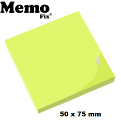 Nota Autoadhesiva Memo Fix 50 x 75 mm Verde Neon x 85 hojas 602