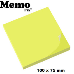 Nota Autoadhesiva Memo Fix 100 x 75 mm Amarillo Neon x 80 hojas 604