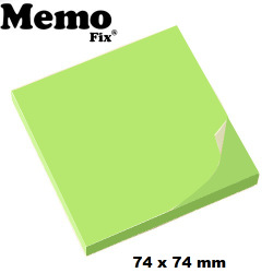 Notas Autoadhesivas Memo Fix 74 x 74 mm Verde Pastel x 100 hojas 203