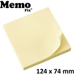 Notas Autoadhesivas Memo Fix 124 x 74 mm Amarillo x 100 hojas 105
