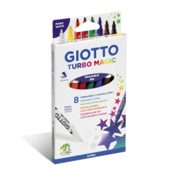 Marcador Giotto Turbo Magic x 8 Colores