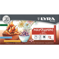 Pastel a La Tiza Lyra Polycrayons x 12 Colores