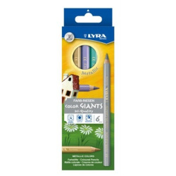 Lápiz Lyra Color-Giants Metallic x 6 Colores