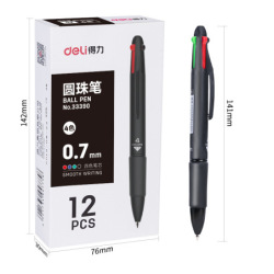 Bolígrafo Deli 4 En 1 0.7mm C/Grip 33390