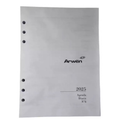 Repuesto Agenda Arwen N8 16x22 Diaria 2025