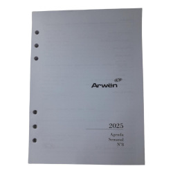 Repuesto Agenda Arwen N8 16x22 Semanal 2025