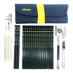 Lápices Deli Set Dibujo 26 Elementos 58125