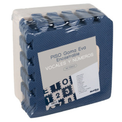 Me-Piso De Goma Eva 9pzs 30x30 Números Y Vocales 93085