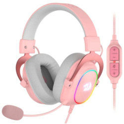 Auricular Redragon Gamer H510 Zeus X C/Mic Rosa