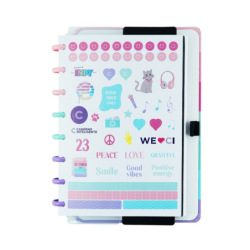 Cuaderno C.Inteligente A5 Good Vibes 60hs Ray 20 Lisas