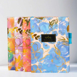Libreta Colours A5 Flores C/Dorado 80h 26941