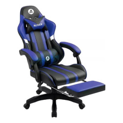 Silla Gamer Aliver Raptor Reposapiés C/Masaje Azul 9910